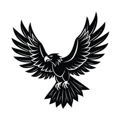a high quality eagle vector art silhouette