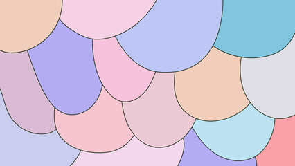 ABSTRACT BACKGROUND HAND DRAWN ORGANIC SHAPES. PASTEL COLOR FLAT DESIGN VECTOR TEMPLATE FOR WALLPAPER, COVER DESIGN