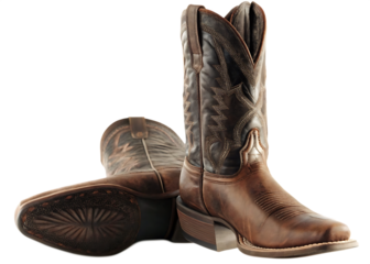 A pair cowboy boots isolated on white background PNG
