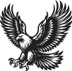 Obraz premium hawk, wing, bird, flying, eagle, feather, flight, silhouette, tattoo, wildlife