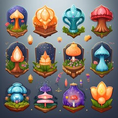 Obraz premium set of vector icons