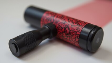 Schematic diagram of black mechanical handle