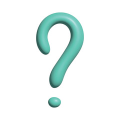 Fototapeta premium 3d question mark clipart Single element for design