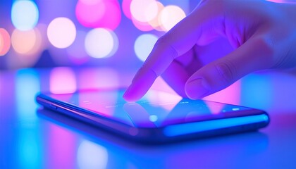 Fingers navigate the interface with precision and ease.  