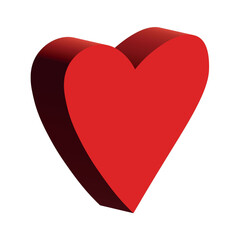 3d heart clipart Single element for design