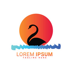 Obraz premium 06.eps swan vector logo desgin 