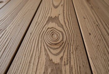 Natural Wooden Planks with Detailed Grain and Knotted Texture Close-Up