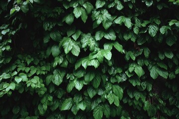 Lush green foliage wall