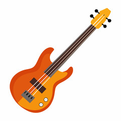 Obraz premium Minimal Bass Vector on White Background