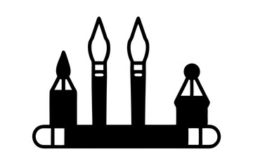 Art Tools silhouette vector illustration