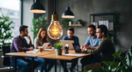 Jóvenes empresarios creativos reunidos en la oficina