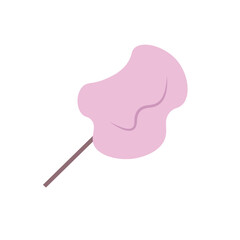 Pink cotton candy swirl. Vector