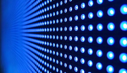 Abstract blue led lights grid pattern futuristic technology background