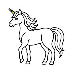 horse line art vector art silhouette