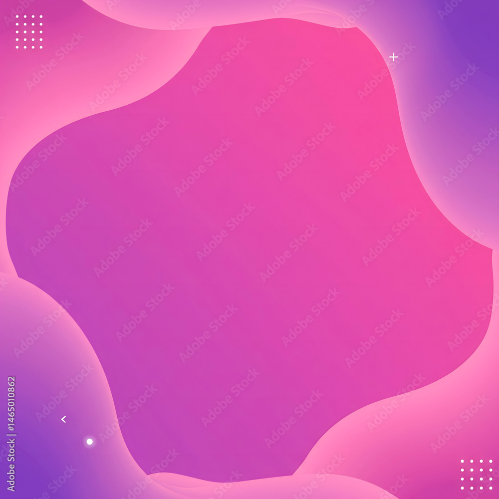 Poster a gentle light pink background featuring a fluid abstract frame with soft pink and purple gradient s