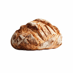 Crusty Artisan Bread Loaf on Blue Transparent background