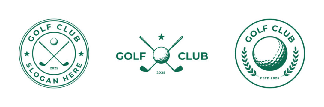 set of vintage golf logo vector illustration badge design - Powered by Adobe