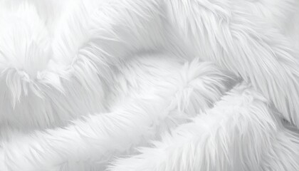 Obraz premium Luxurious white faux fur texture soft abstract background design