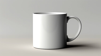 Obraz premium White Mug Mockup: Blank Coffee Cup Template Mockup