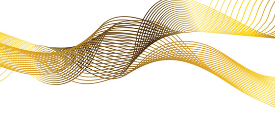 Abstract background with waves. abstract modern background futuristic graphic energy sound waves technology concept design.Luxury yellow golden wavy curve lines background.