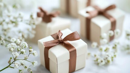 Mini square gift box for wedding favors