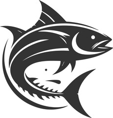 Silhouette of a tuna fish