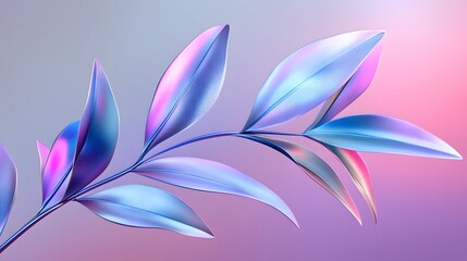 Vibrant, iridescent leaves on a delicate stem.