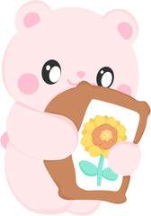 illustration rabbit garden