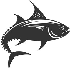 Silhouette of a tuna fish