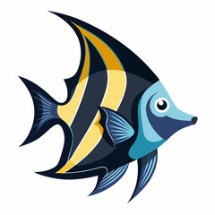 Minimal Batfish Vector on White