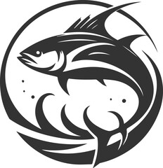 Silhouette of a tuna fish