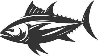 Silhouette of a tuna fish