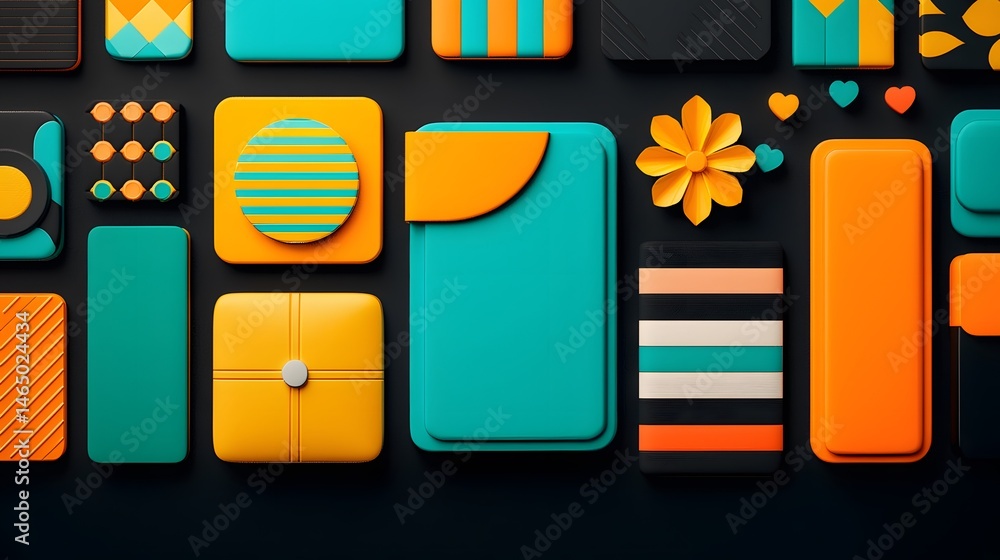 Poster abstract colorful geometric pattern background