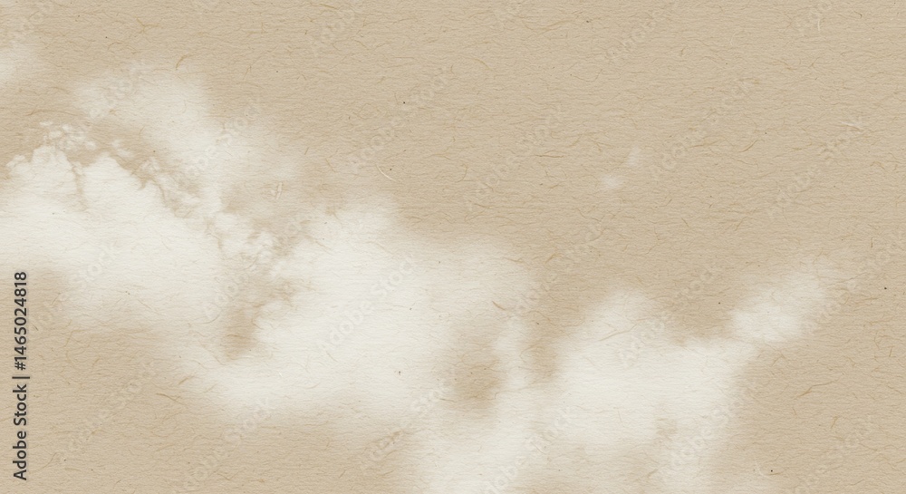 Poster beige paper texture with white ink bleed - abstract of beige paper with white ink bleed creating a u