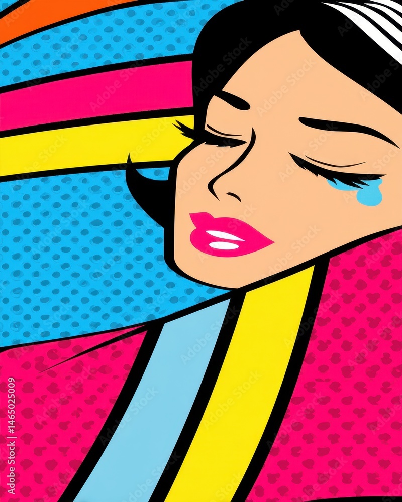 Poster Emotional Connection and Healing in Retro Style Art, Exploring Feelings with Bold Colors and Expression in a Unique Action-Packed Background
