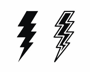 Lightning silhouette vector illustration