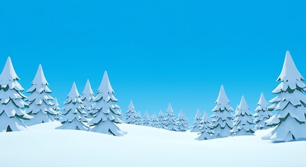 Naklejka premium Winter's Azure Embrace