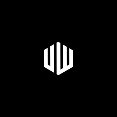 abstract u and w letter logo