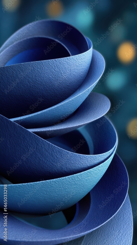 Poster abstract blue textured swirls graphic design background with bokeh effect aesthetic