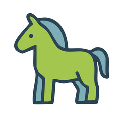 Colorful Horse Vector Illustration – Vibrant Wild Animal Art