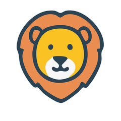Colorful Lion Vector Illustration – Vibrant Wildlife King of the Jungle