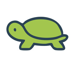 Small Turtle Vector Illustration – Vibrant Nature Animal Art