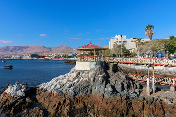 The José Galvez traffic circle, built in 1915. Port of Ilo in southern Peru. 