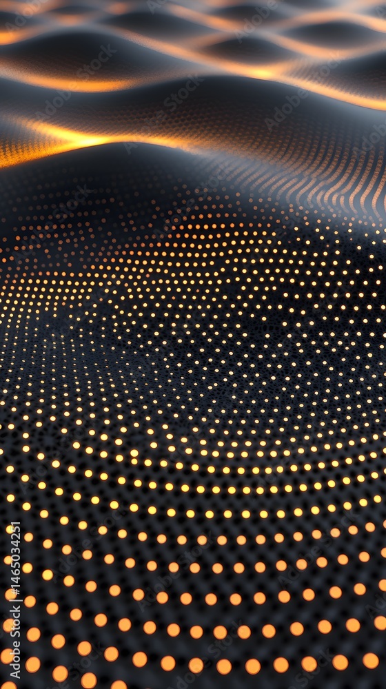 Poster abstract glowing mesh pattern with translucent layer