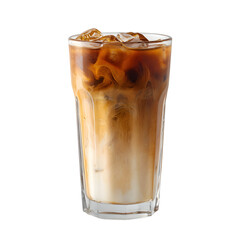Refreshing iced coffee: a cool blend of rich coffee and creamy milk, served in a tall glass with ice.