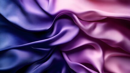 Obraz premium Close-up view of elegant, vibrant, silk fabric folds.
