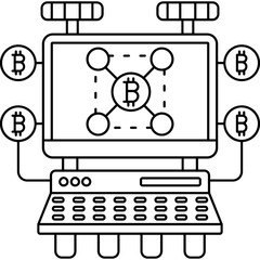 Bitcoin Network Dashboard Icon � Blockchain Monitoring and Crypto Analytics