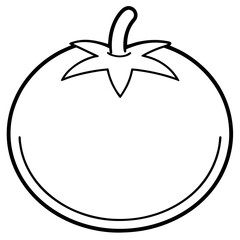 Simple Tomato Vector Outline