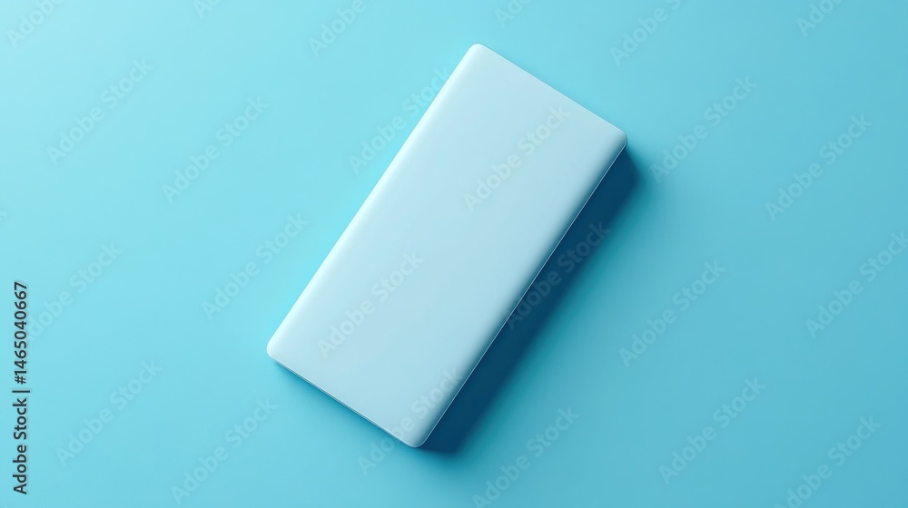 Poster light blue rectangular object on a light blue background