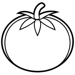Simple Tomato Vector Outline